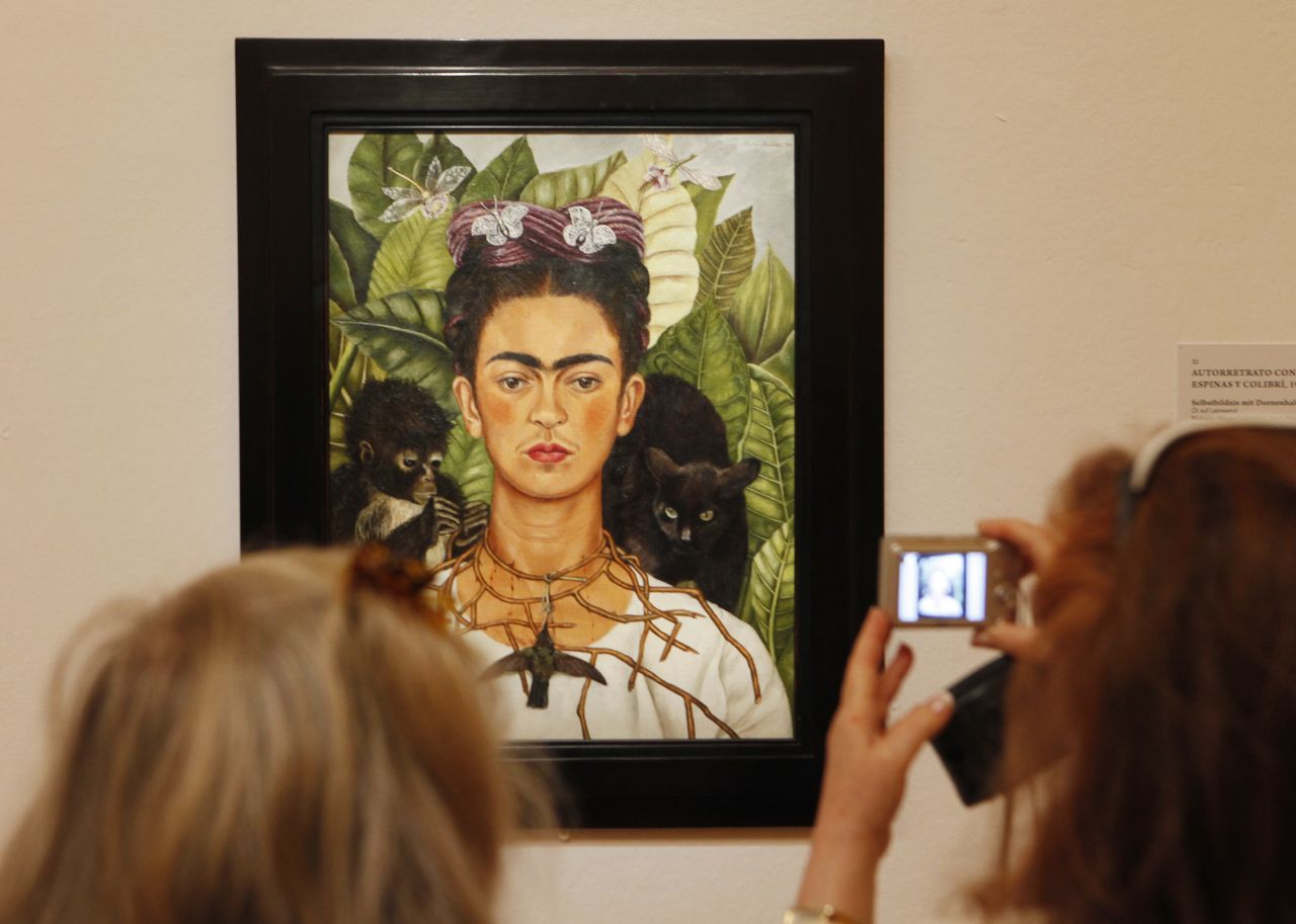 "She pointed out her mustache and joint eyebrows because they show a male aspect to her personality, and Frida always wanted to be both. She wanted to be a complete human being and not only the sweet wife," said Prignitz-Poda.