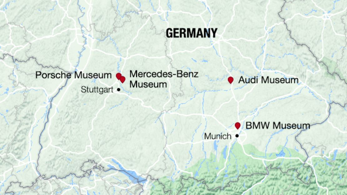 Motoring museums map