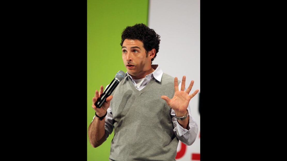 Palestinian-American comedian Aron Kader performs at a festival in the Jordanian capital of Amman in 2009.