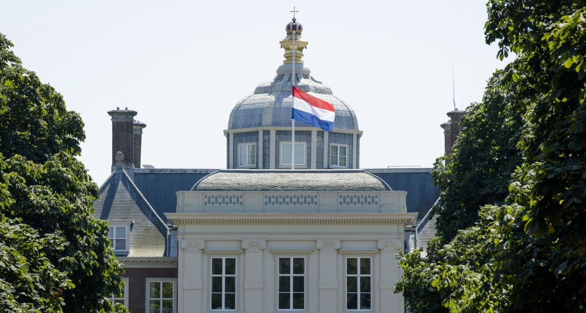 The Dutch flag flies at half-staff on the Huis ten Bosch Palace in the Hague, the Netherlands. The country declared an exceptional day of mourning for the 298 victims of whom 193 were Dutch. 