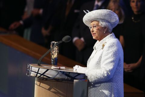 Queen Elizabeth II formally declares the 20th Commonwealth Games open.