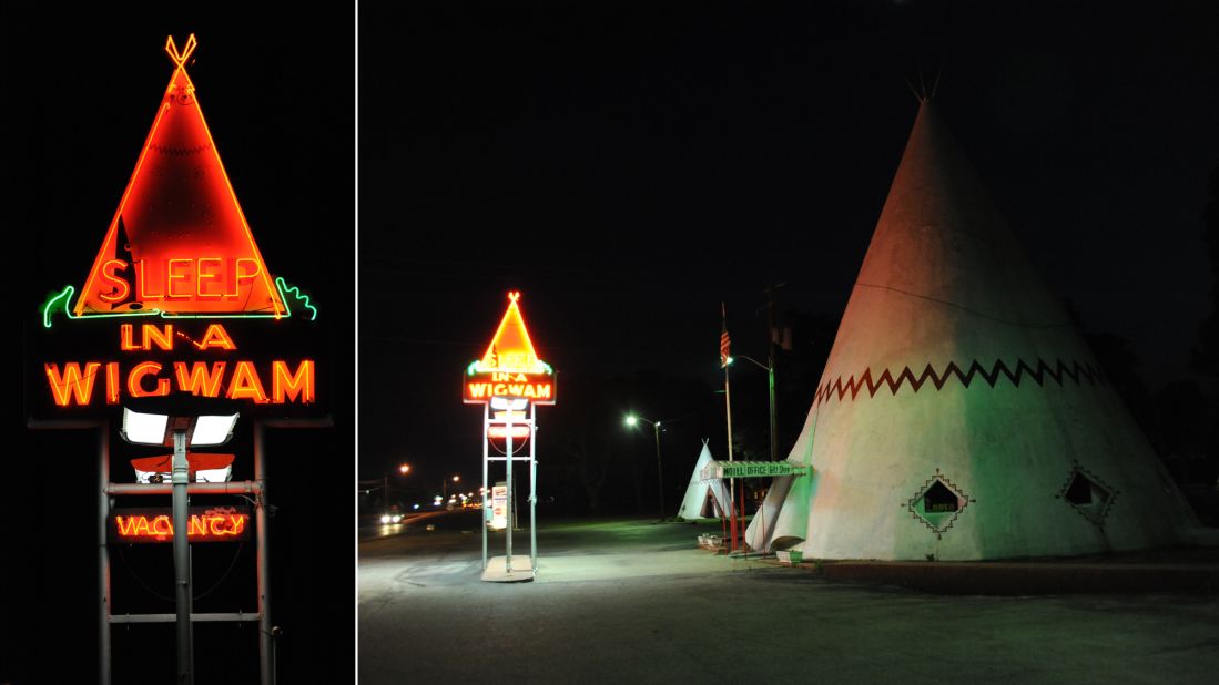There was no stopping Brian Snider's wife from staying at the <a href="http://ireport.cnn.com/docs/DOC-1152579">Wigwam Motel</a> in Cave City, Kentucky, where the family slept in teepees. "She likes all things 'roadside America,'" he said. Of the original seven locations, only three still exist, including this one.