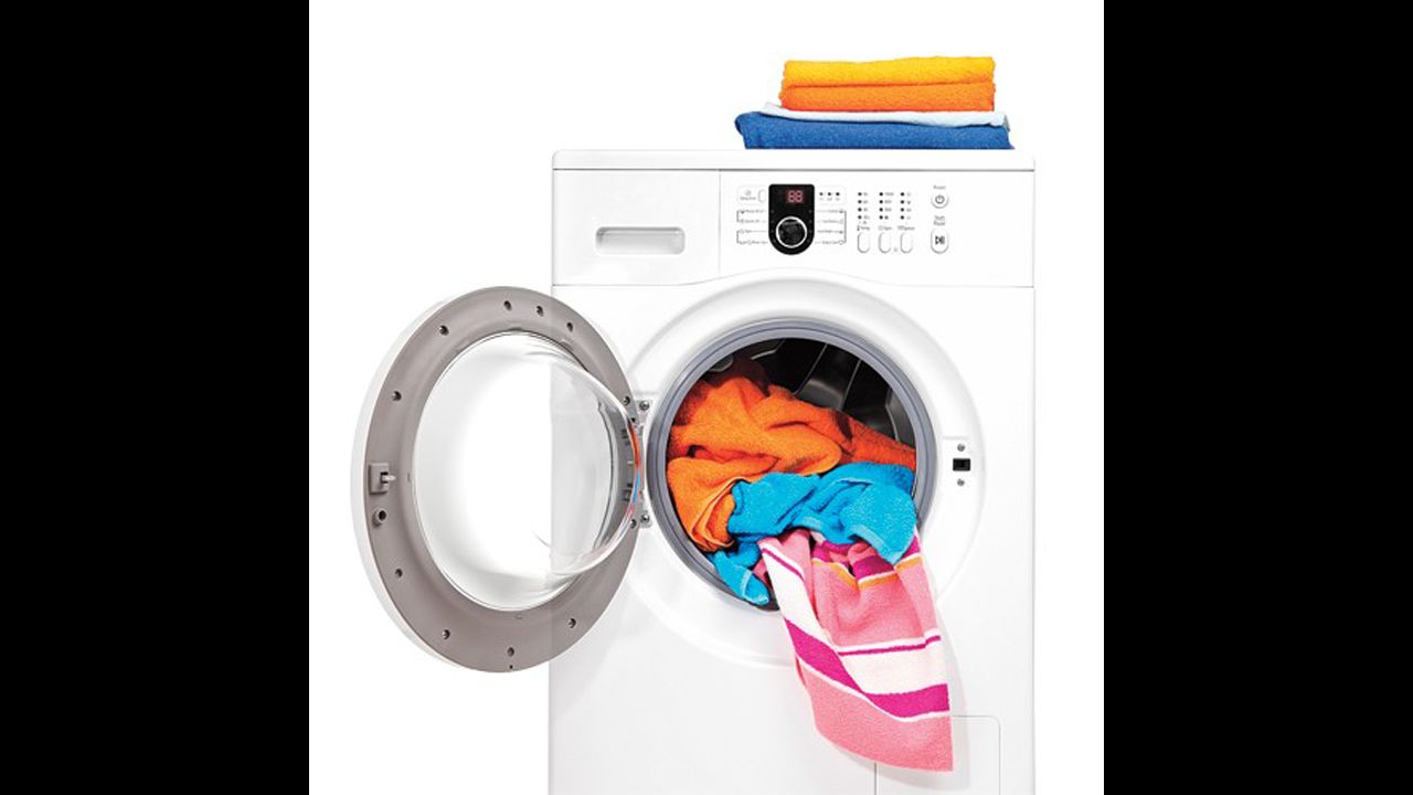Washer and Dryer: After washing certain whites in hot water with bleach