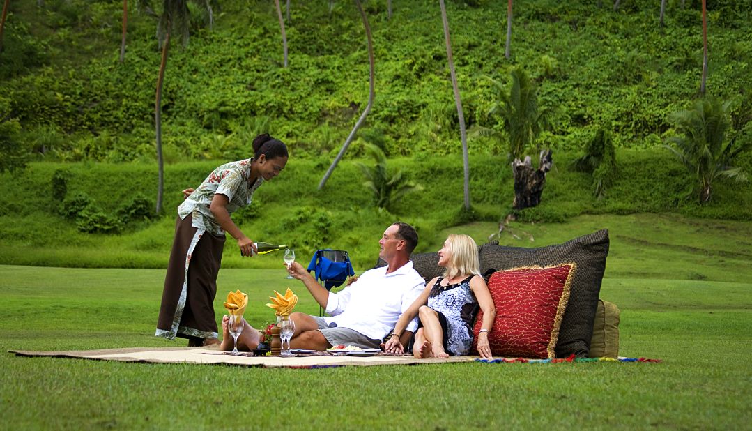 A four-course picnic in a mysterious place? Sign up at Namale Resort and Spa on Fiji's Vanua Levu island.