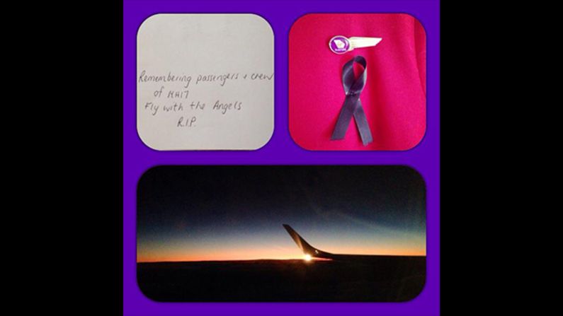 Air asked his 30,000 Facebook followers to post images of their black ribbons on the site. Many have also posted messages of condolence.