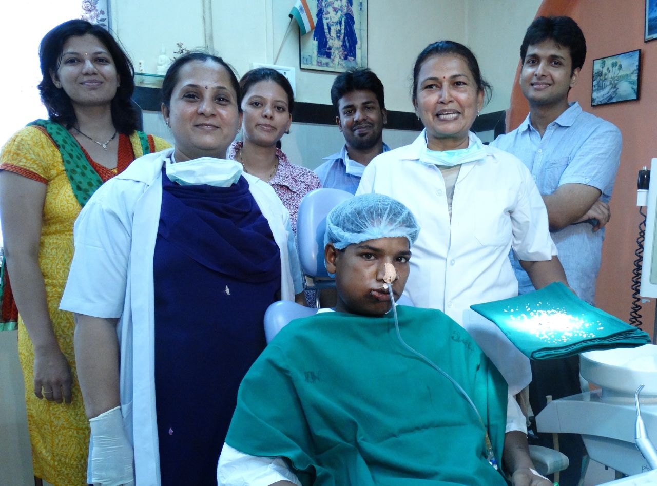 Ashik Gavai underwent a six-hour operation to remove abnormal dental growth from his mouth.