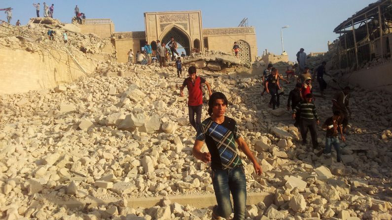 The mosque was said to be the burial place of the prophet Jonah, who in stories from both the Bible and Quran is swallowed by a whale.