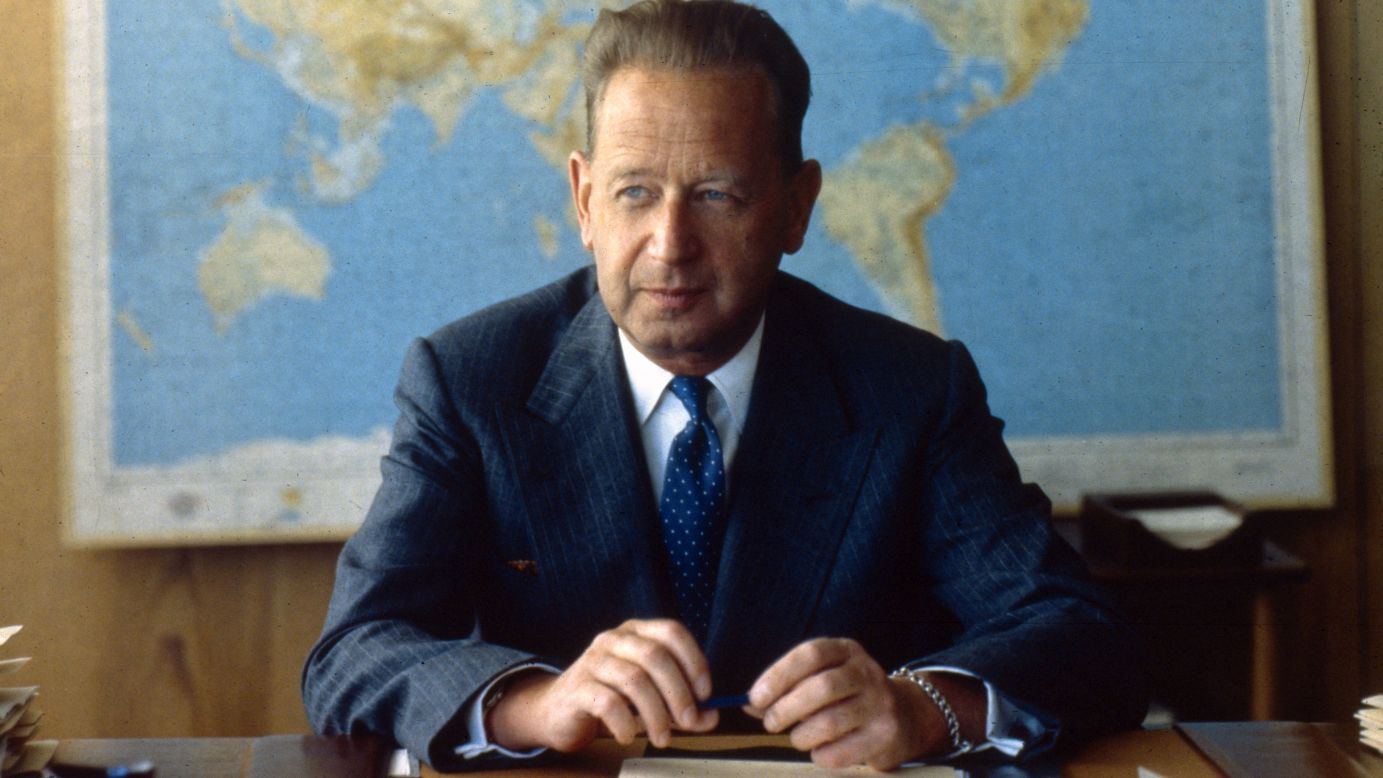 The United Nations has often been criticized as ineffectual, but<strong> Dag Hammarskjold</strong>, its second secretary-general, was determined to change that. "(The major powers) thought they had got a safe, bureaucratic civil servant, nonpolitical, and they got Hammarskjold. It will never happen again," an aide once said. Hammarskjold died in a plane crash on September 18, 1961, while trying to settle conflict in the Congo. He was the first person posthumously awarded the Nobel Peace Prize.