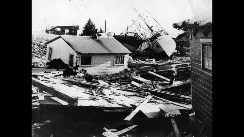 On March 27, 1964 -- Good Friday -- the area around <strong>Anchorage, Alaska, was shaken by a magnitude 9.2 earthquake</strong>, the most powerful earthquake in U.S. history. An estimated 139 people died, most due to tsunamis in Alaska and down North America's West Coast. It made the front page, but a similar event today, thanks to news-gathering technology, would likely be even more heavily covered. At least <a href="index.php?page=&url=http%3A%2F%2Fwww.adn.com%2Farticle%2F20140323%2Fseismic-shift-how-1964-alaska-earthquake-changed-science" target="_blank" target="_blank">scientists learned a lot</a>.  