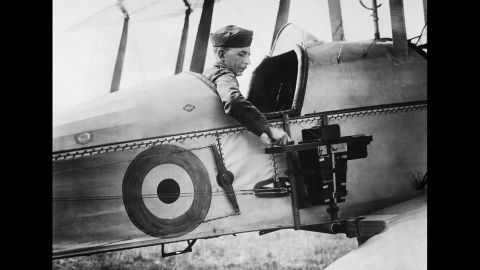 A sergeant of the Royal Flying Corps demonstrates a C type aerial reconnaissance camera fixed to the fuselage of a BE2c aircraft, 1916. For the British, during the war and later for colonial policing in the postwar Middle East, surveillance aircraft seemed to promise vision beyond the mirages, sandstorms, and distances that made the region unmappable in their estimation.