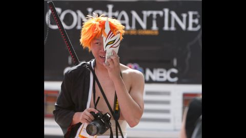 Ichigo from "Bleach" pauses for a quick photo shoot on July 27.