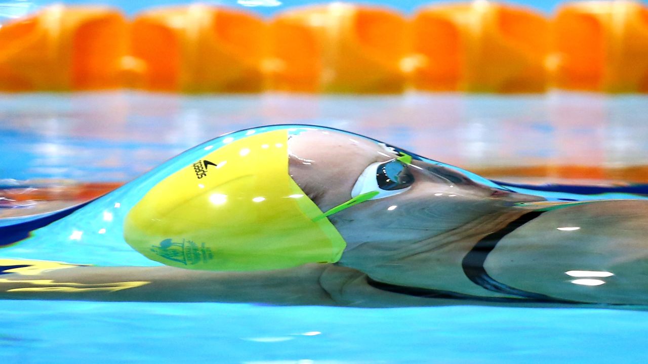 Belinda Hocking of Australia competes in the women's 100-meter backstroke Friday, July 25, during the Commonwealth Games in Glasgow, Scotland. More than 4,500 athletes from 71 countries and territories are participating in the multisport event, which is held every four years like the Olympics.