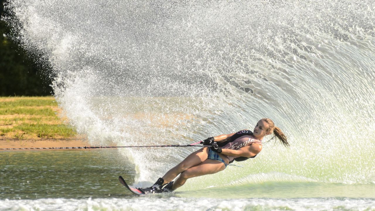 Water skier Ally Brock competes Friday, July 25, in the AWSA Southern Regional Championships in Duncanville, Alabama.