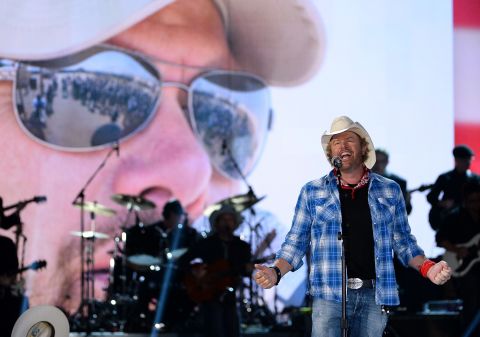 Toby Keith topped the Forbes <a href="http://www.forbes.com/sites/zackomalleygreenburg/2014/07/28/the-worlds-highest-paid-country-musicians-2014/" target="_blank" target="_blank">list of highest-earning country stars of 2013.</a> The singer, whose 2013 album was "Drinks After Work," made $65 million last year -- much of it from business interests such as a chain of restaurants. 