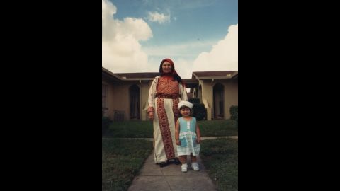 Naim Naif's parents moved back to the United States in 1986 to start a family. His grandmother came to Tampa to visit in the '90s, as shown here with his oldest sister, Athar. His grandmother only wears traditional clothing, like this robe, called a thawb, said Naif.