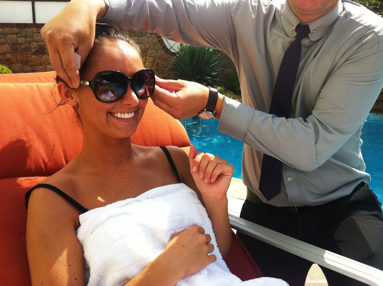Sunshine butlers at the seaside The Club Hotel & Spa offer poolside services like polishing your Ray-Bans, applying sun-creams and providing mineral water foot misters. 