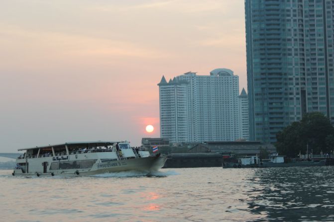 The Chao Phraya is a major river that flows through Bangkok, Thailand. <a href="index.php?page=&url=http%3A%2F%2Fireport.cnn.com%2Fdocs%2FDOC-1151269">Sobhana Venkatesan</a>, who visited Thailand in January, was impressed with the river's many transportation options.