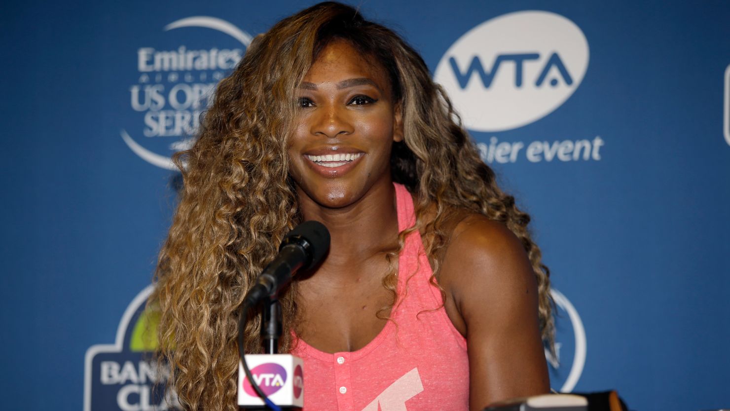 Serena Williams is starting her preparations to capture a third straight U.S. open title in New York in August.