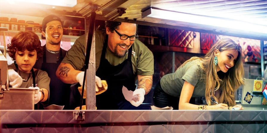Secret to success in the food truck biz? Have Sofia Vergara (right) serve up the goods. With his 2014 film "Chef," Jon Favreau (center) tracks a fictional food truck and its quick-tempered chef.
