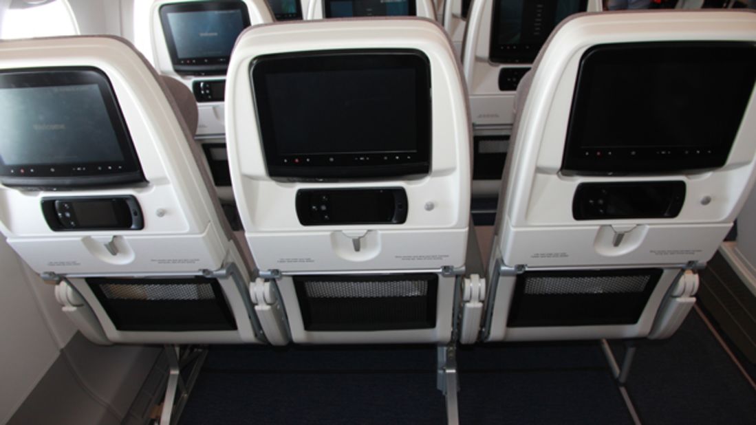No more lumpy carpets: The in-flight entertainment system has been wired under the floor and boxes removed from passengers' floor space.