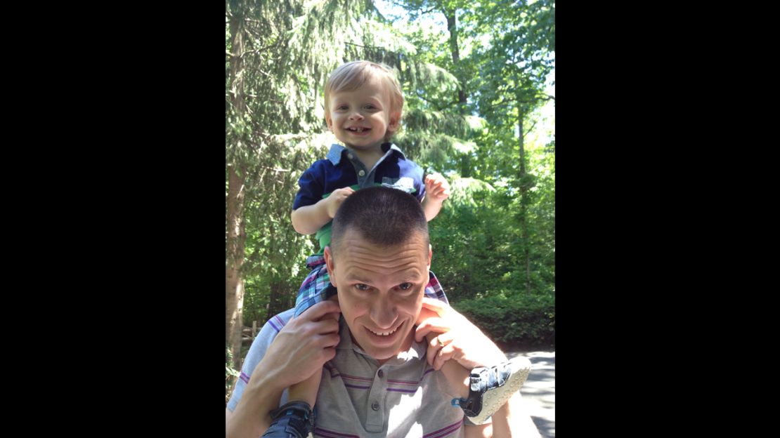 Benjamin Seitz, with his father Kyle, visits the zoo, one of his favorite places, says his mom.