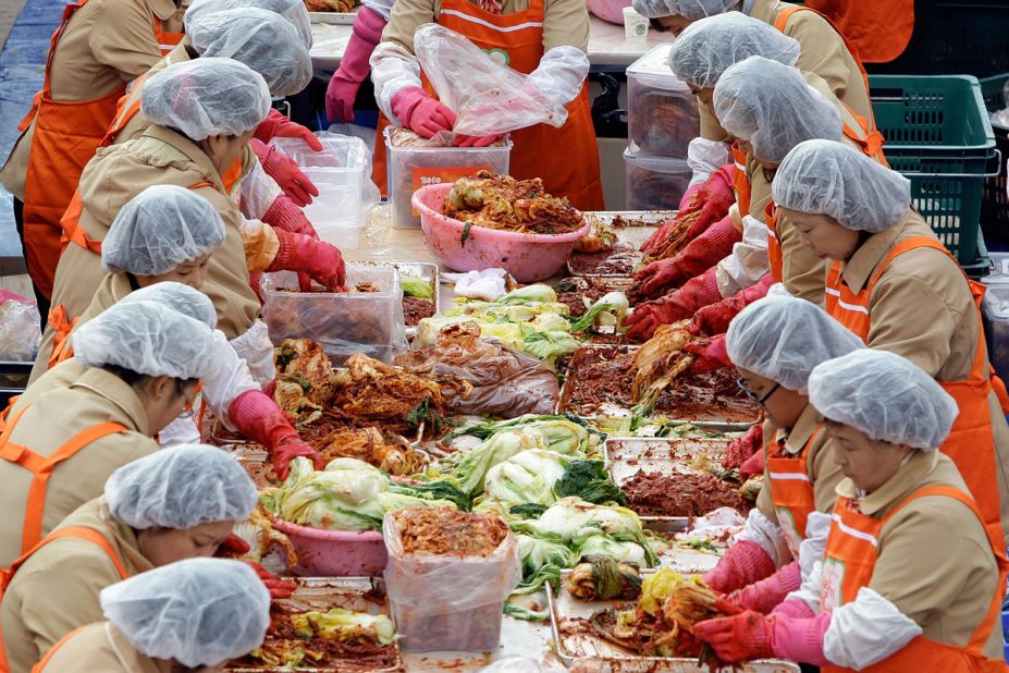 Kimchi -- a clashing of cultures and colors. Korea and Japan's spat over the dish heated up in 1996 when Japan proposed designating Japanese kimchi, called "kimuchi," an official Atlanta Olympic food. 