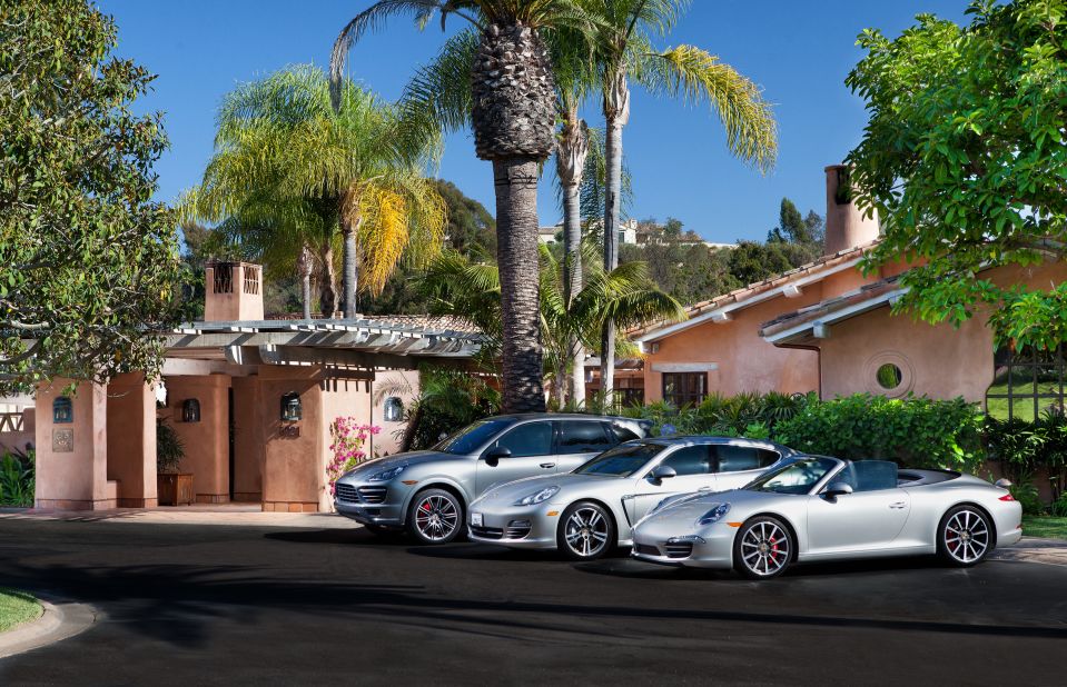 At Rancho Valencia, all hotel guests have access to its private fleet of Porsches.