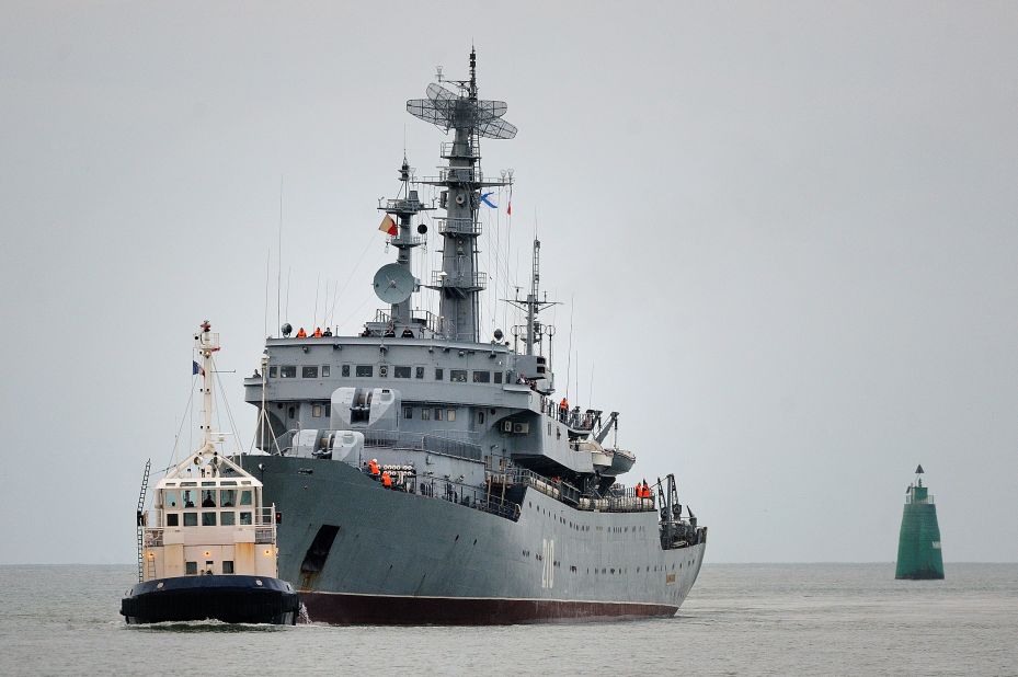 Russian sailors are training aboard a French Mistral ship in the port of Saint-Nazaire in France. The $1.6 billion sale of two Mistral carriers to Russia has sparked criticism from other Western countries.
