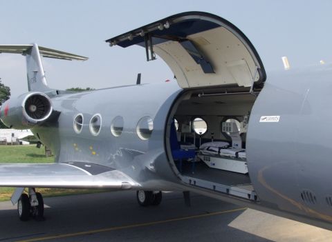 According to a CDC information document, it takes about six hours to install the system in a Gulfstream III.