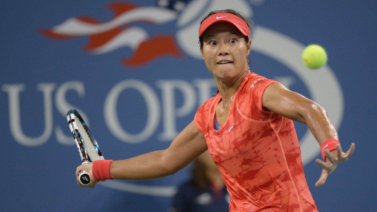 Li Na competing at last year's U.S. Open at Flushing Meadows. 
