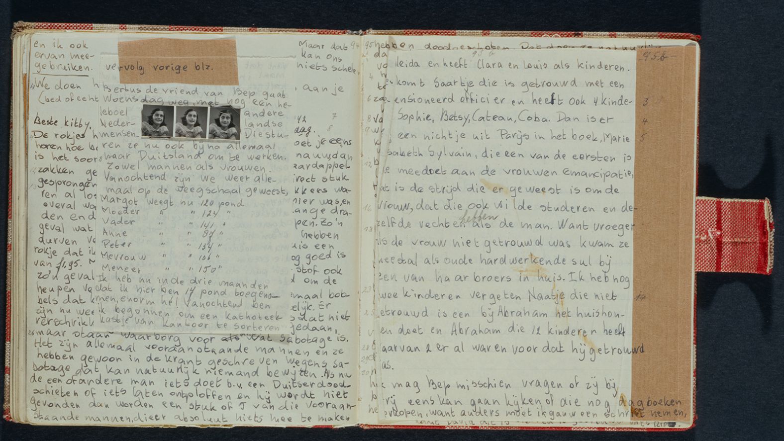 Two pages from the diary, written in 1942. "Her inner life and her voice seem almost shockingly contemporary, astonishingly similar to the voices of the teenagers we know," said Francine Prose, author of "Anne Frank: The Book, the Life, the Afterlife."