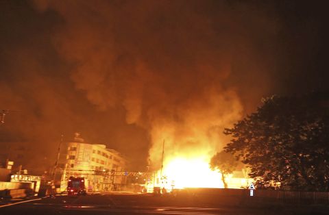 Authorities suspect ethylene, propane or butane in the explosions. There are several petrochemical factories in the region.