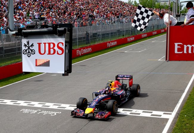 Ricciardo won the first race of his F1 career at the 2014 Canadian Grand Prix after making a series of impressive moves through the field.