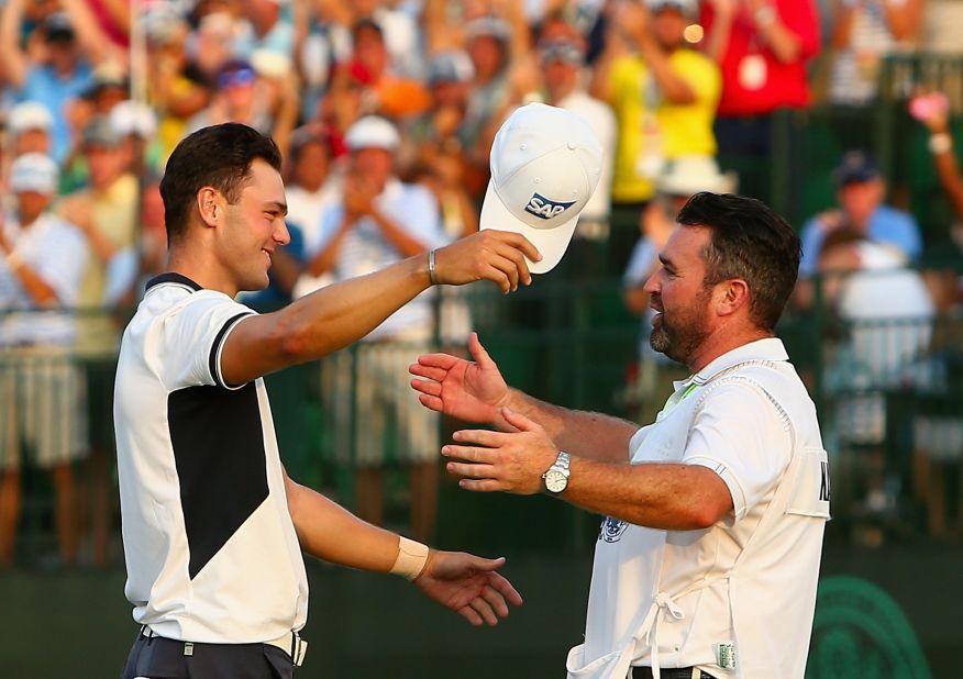 Martin Kaymer embraces caddie Craig Connelly after winning this year's U.S. Open. Research from Loughborough University underlined four pillars of a player/caddie relationship: closeness, including trust and respect, commitment, being complementary as well as open, and co-orientation, which hinges on shared knowledge and understanding.
