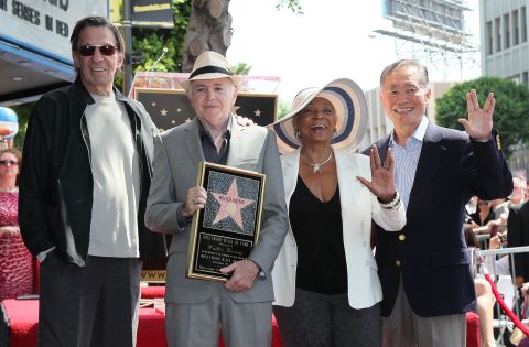 Actors Leonard Nimoy, Walter Koenig, Nichelle Nichols and George Takei attend Koenig's being honored with a star on the Hollywood Walk of Fame in 2012.  "I take whatever I do very seriously, otherwise I don't do it," said Nichols.