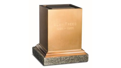 The urn containing Alan Freed's ashes. 