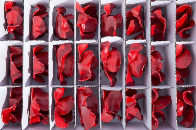 The poppies are unique -- each one is individually handcrafted by a team of artists and volunteers.