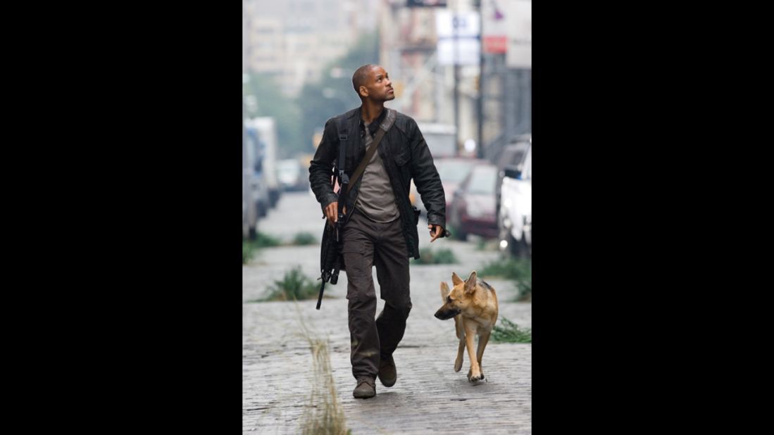 In 2007's "I Am Legend," a manmade virus that was created as a cure for cancer has a deadly mutation that leaves a virologist believing that he is the only healthy human left in the world. He is able to develop a cure but at the cost of his own life.