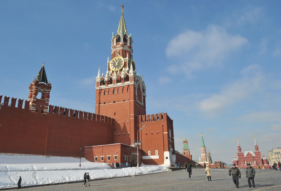 <strong>Spasskaya Tower, Moscow</strong><br /><strong>Completed:</strong> 1491 (official year for the inauguration of the clock is unconfirmed)<br /><strong>Height: </strong>71 meters (232 feet)<br /><strong>Architect: </strong>Pietro Antonio Solari<br /><strong>Special feature</strong><br />The clock chimes a short tune every 15 minutes.<br /><strong>Stalinist touch</strong><br />The star was added to the tip of the roof by Joseph Stalin to replace the golden eagles, a symbol of Tsarist Russia. The tower is a part of the Kremlin wall that encloses cathedrals, palaces, a square, the official residence of the country's president and a helipad.<br /><em>Spasskaya Tower, </em><a href="http://www.kreml.ru/en-us/museums-moscow-kremlin/" target="_blank" target="_blank"><em>Moscow Kremlin Museums</em></a><em>, Krasnaya ploshad, 3, Moscow, Russia</em>