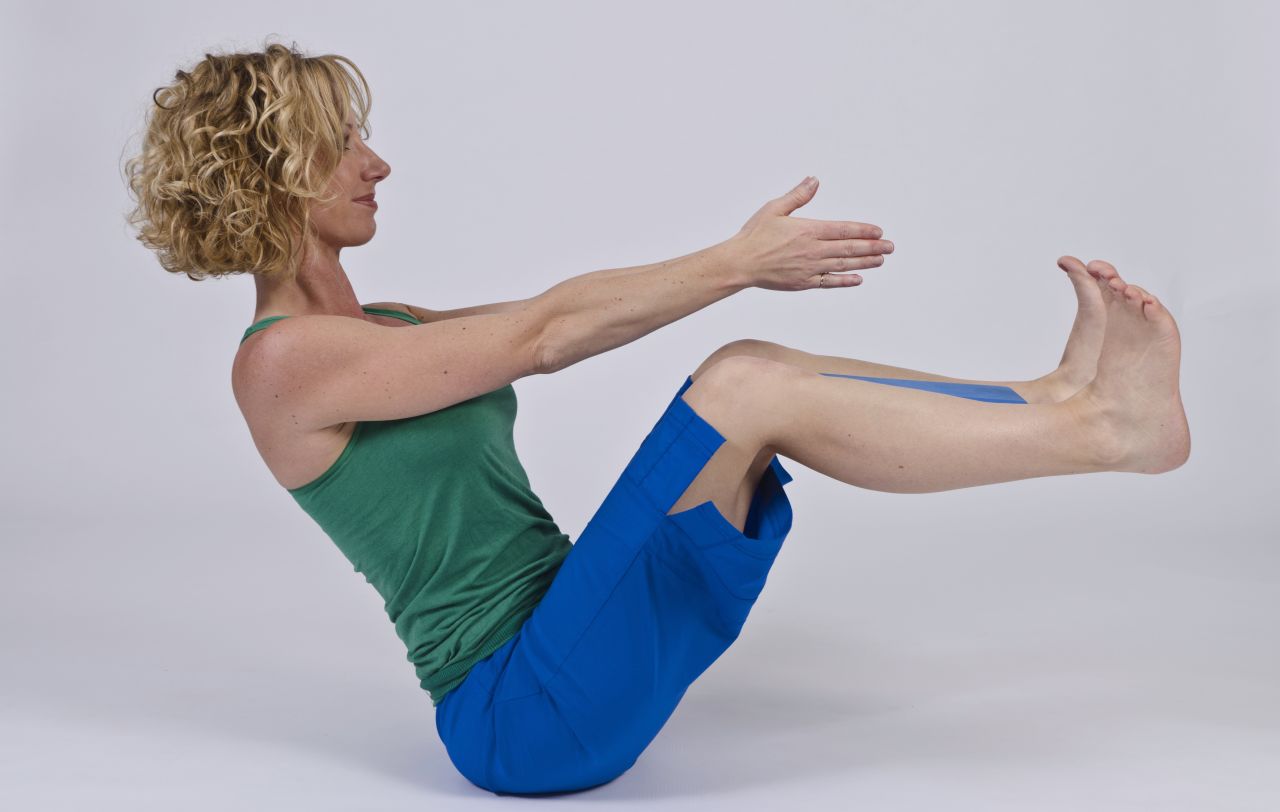 If your sciatica is lumbar-spine related, this pose can help by strengthening deep core muscles to stabilize your low back. 