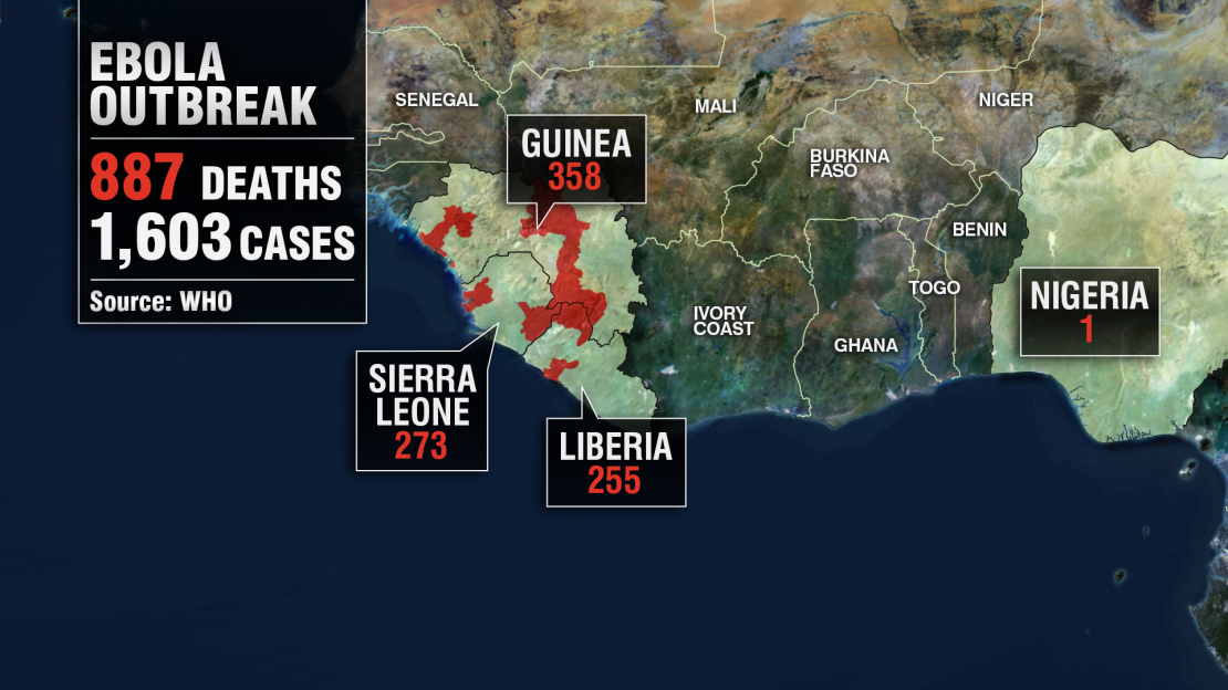 Map: The Ebola outbreak