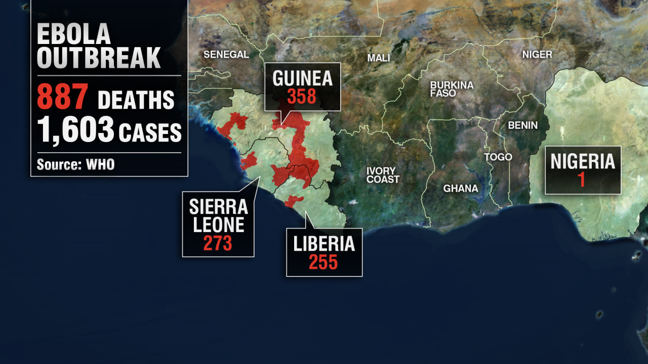 Map: The Ebola outbreak