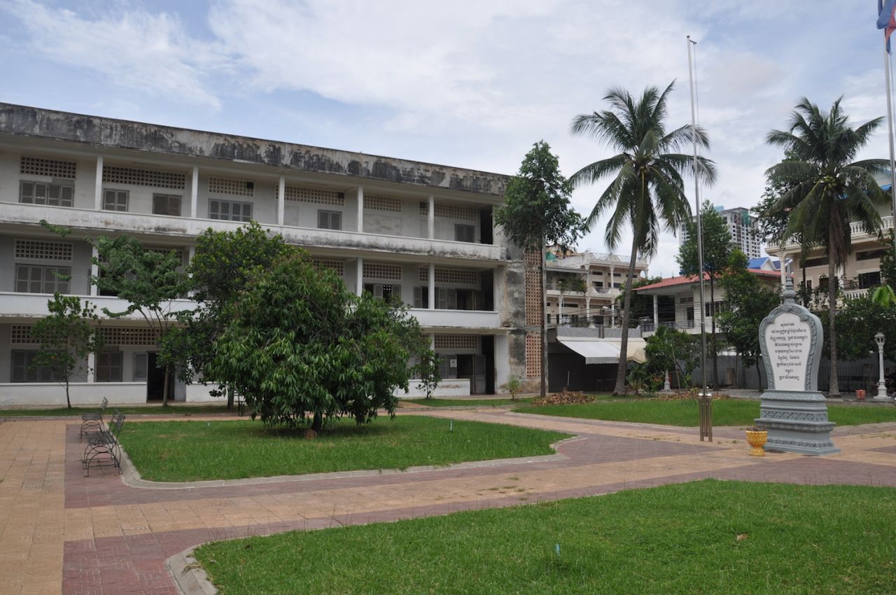 Tuol Sleng Genocide Museum is set in a former high school, later used by the Khmer Rouge as a prison and interrogation center.