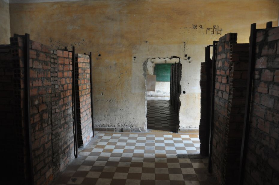 As well as housing the Genocide Museum, Tuol Sleng still features empty rooms and corridors where once school lessons were provided, and later war crimes were committed.