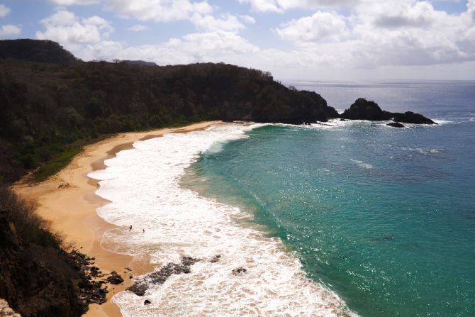The island of Fernando de Noronha is one of Brazil's national marine parks. The island's Baia do Sancho is a peaceful spot for snorkeling and sunbathing.
