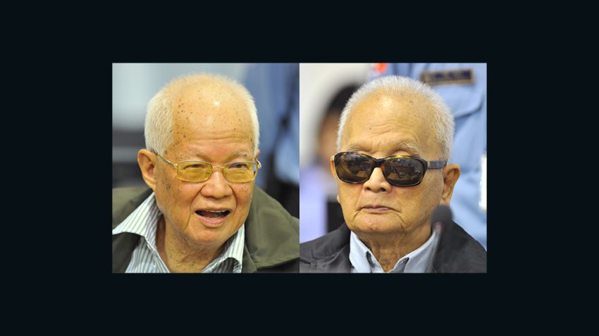 Khieu Samphan, the Khmer Rouge "Brother Number Four," and Nuon Chea, "Brother Number Two," face trial in Phnom Penh.