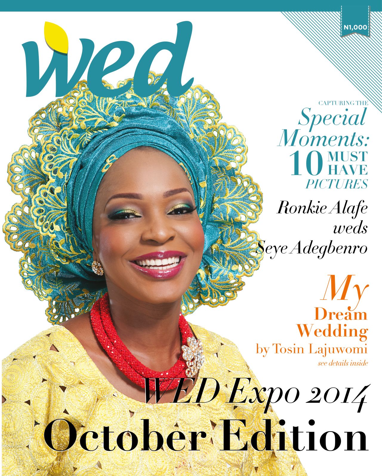 <strong>WED Magazine</strong><br /><br />When several months of meticulous planning culminates in the perfect wedding, many couples want to publicly show off their nuptials in one of Nigeria's many wedding-focused magazines. Hiring a page in WED Magazine, one of Nigeria's most popular bridal publications, costs $1,000, and the minimum a couple can take is four. <br /><br />"It's part of our culture," says Akin Eso, the magazine's publisher. "People want others to see how beautiful their wedding has been -- it's a sign of pride," he adds. "The difference between Nigerian weddings and those abroad is that here people usually live with their parents before getting married, so in a way it's like saying good bye," he says, adding that the booming wedding industry is providing fresh jobs for young people.<br />