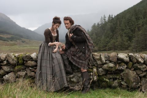 The much-anticipated series "Outlander" returns on Starz in April. Based on Diana Gabaldon's best-selling books, the story follows WWII combat nurse Claire Randall (Caitriona Balfe), who travels back in time to 1743 and encounters Scottish warrior Jamie Fraser (Sam Heughan). 