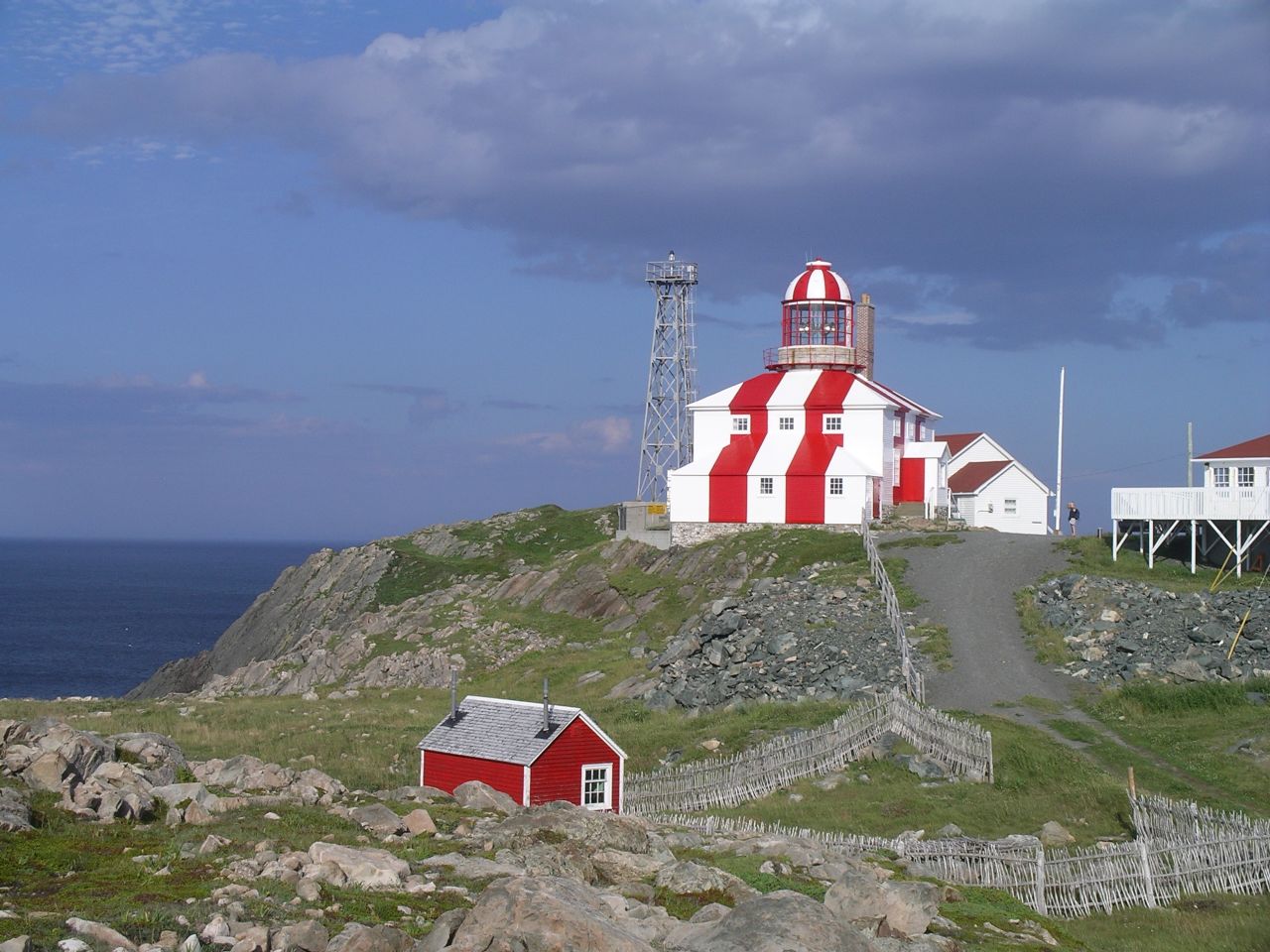 Cape Bonavista Lighthouse in Newfoundland radiated its light from 1843 to 1962, when it was replaced by an electric light on a nearby steel tower. The lighthouse was converted into a museum, preserving maritime artifacts from the late 1800s.