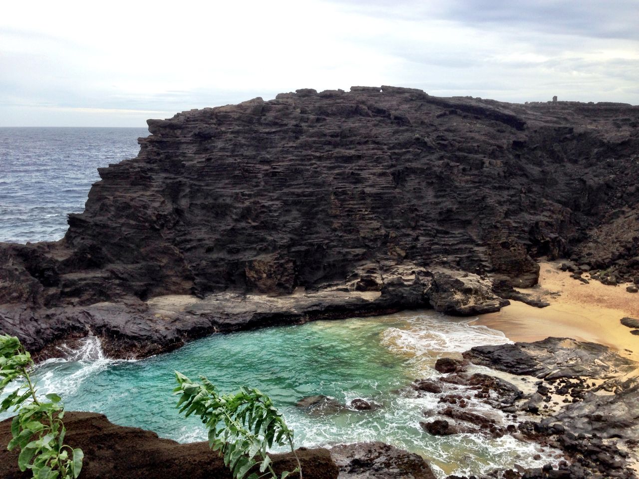 A short hike down an unpaved path leads to Halona Beach Cove. The beach on Oahu's southern shore had a role in the 1953 movie "From Here to Eternity."